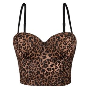 Women’s Leopard Print Corset Style Tank Top